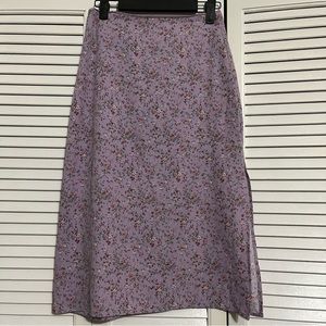 Floral lavender purple skirt